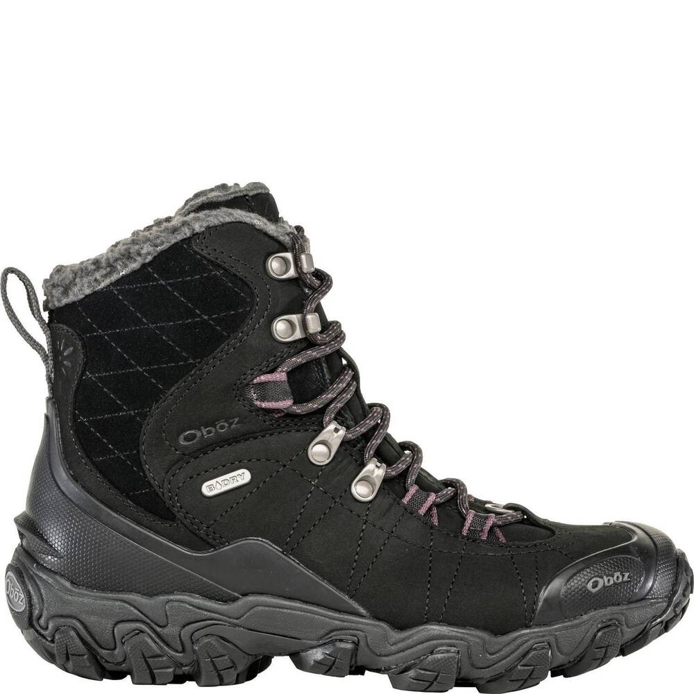 NEW OBOZ women's bridger 7" insulated b-dry waterproof boot in black